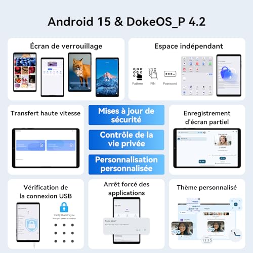 Tablette Android 15 Blackview Link2 8 pouces mini tablette gaming 128Go