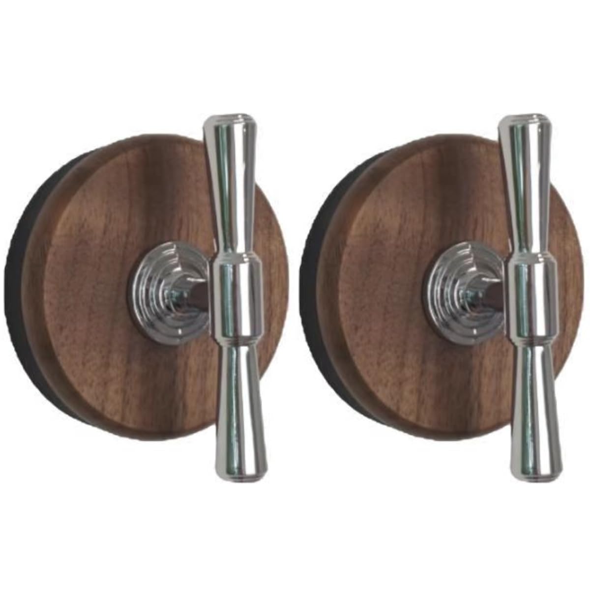 2 PCS Heavy Duty Organization Magnetic Coat Hooks, Versatile Elegant Wooden Hooks to Hang Tools, Garden Hoses Ropes, Kitchenware in Warehouses, Cruise, Workshops to Keep The Space Free and Clean (D)