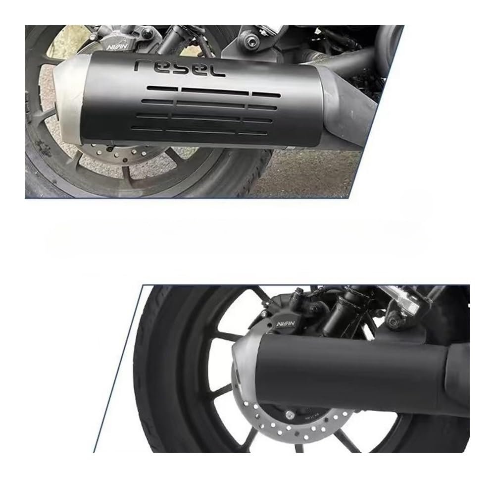 Escudo térmico Motocicleta para Rebel 300 500 CM500 CM300 CMX300 CMX500 2017-2023 Silenciador De Escape para Motocicleta Tubo Protector Térmico Cubierta Protectora Parte