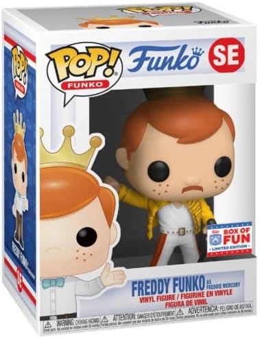 Funko POP 2120 Fundays Box of Fun Freddy Funko as (FM) Edition Only 3000 PCS, White and Gold