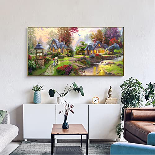 DCIDBEI 110 x 50 cm 5D DIY Diamond Painting Full Round Diamond Painting Large Landscape Countryside Diamond Puzzle Creative Leisure Adults Art - Image 3