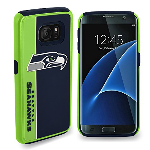 Forever Collectibles Dual Hybrid BOLD Series Case for Samsung Galaxy S7 Edge - NFL Seattle Seahawks