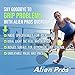 ALIEN PROS Pickleball Overgrip (4-Pack) with Ridges for better grip control - Precut and Tac Feel Pickleball Grip Tape - Non-slip Pickleball Paddle Grip Tape for High Performance (Ridged Ltac, Yellow)