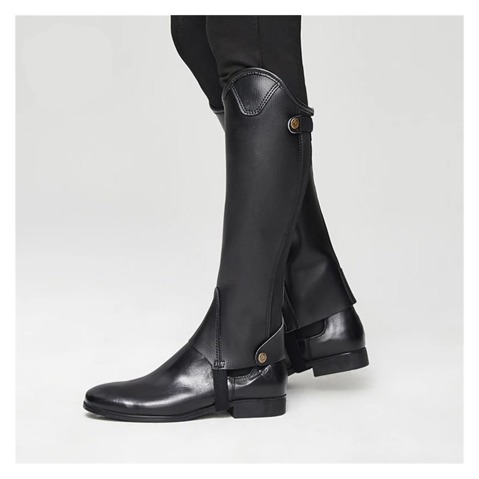 Equitación Media Chaps Polainas de equitación unisex Flexi cuero for mujer y hombre