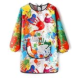 JOOTUEPO Bata de pintura escolar de 1ª clase, Delantal Pintura Niños para niños 3-7-8 años, Ajustable Impermeable Bata Escolar para Manualidades/Cocinar/Dibujar