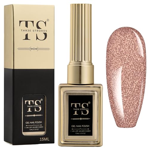 Image of THR3E STROKES Professional UV Gel Nail Polish, HEMA-FREE Lasts Upto 21 Days, Super Glossy Finish, Non-Chipping, Non-Smudging, Quick Drying Nail Polish,15 ml (85, 15ML)