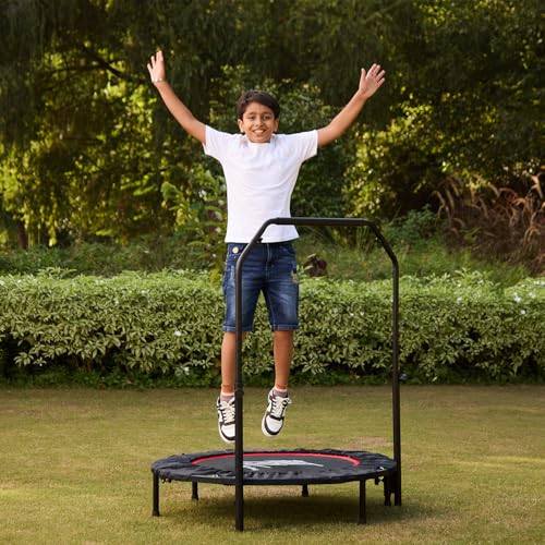 Image of Lifelong 40-Inch Foldable Trampoline for Kids with Handle Support, Exercise Trampoline for Indoor & Outdoor Workout, Cardio Fitness Jumping for Home Use