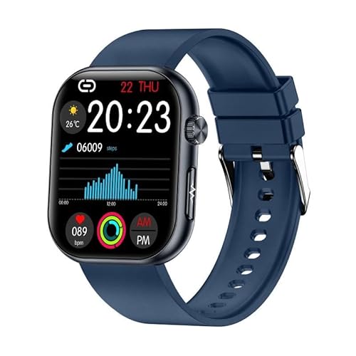 �X�}�[�g�E�H�b�` 1.96�C���`���� Bluetooth5.3 �ʘb�@�\�t�� �����ʌv �����v �r���v �X�|�[�c�E�H�b�` 100+��މ^�����[�h ���M/���b�Z�[�W�ʒm ���y�Đ� �����Վ��R�ݒ� �ڊo�܂����v �o���h�����\ iPhone/�A���h���C�h�Ή�