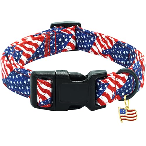 Collar para perro grande patriótico bandera americana miniatura 2