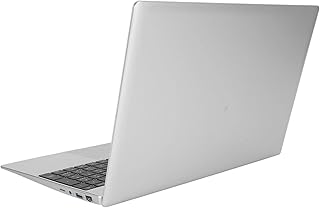 Laptop de 15,6 Polegadas, Laptop de Escritório 100‑240 V Multi Interface Quad Core 128 G Expansível Silver 16 GB RAM Com Leitor de Impressões Digitais para Trabalho para Windows 11 Pro (512 GB plugue americano)