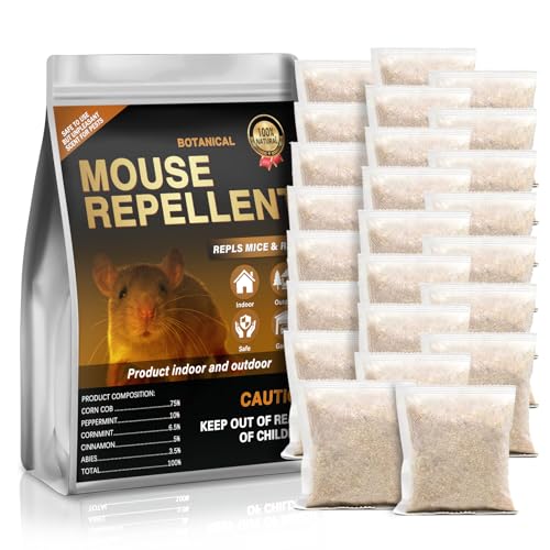 24 Pack Mouse Repellent Pouches,Rodent Repellent for Car Engines,Mouse deterrents That
