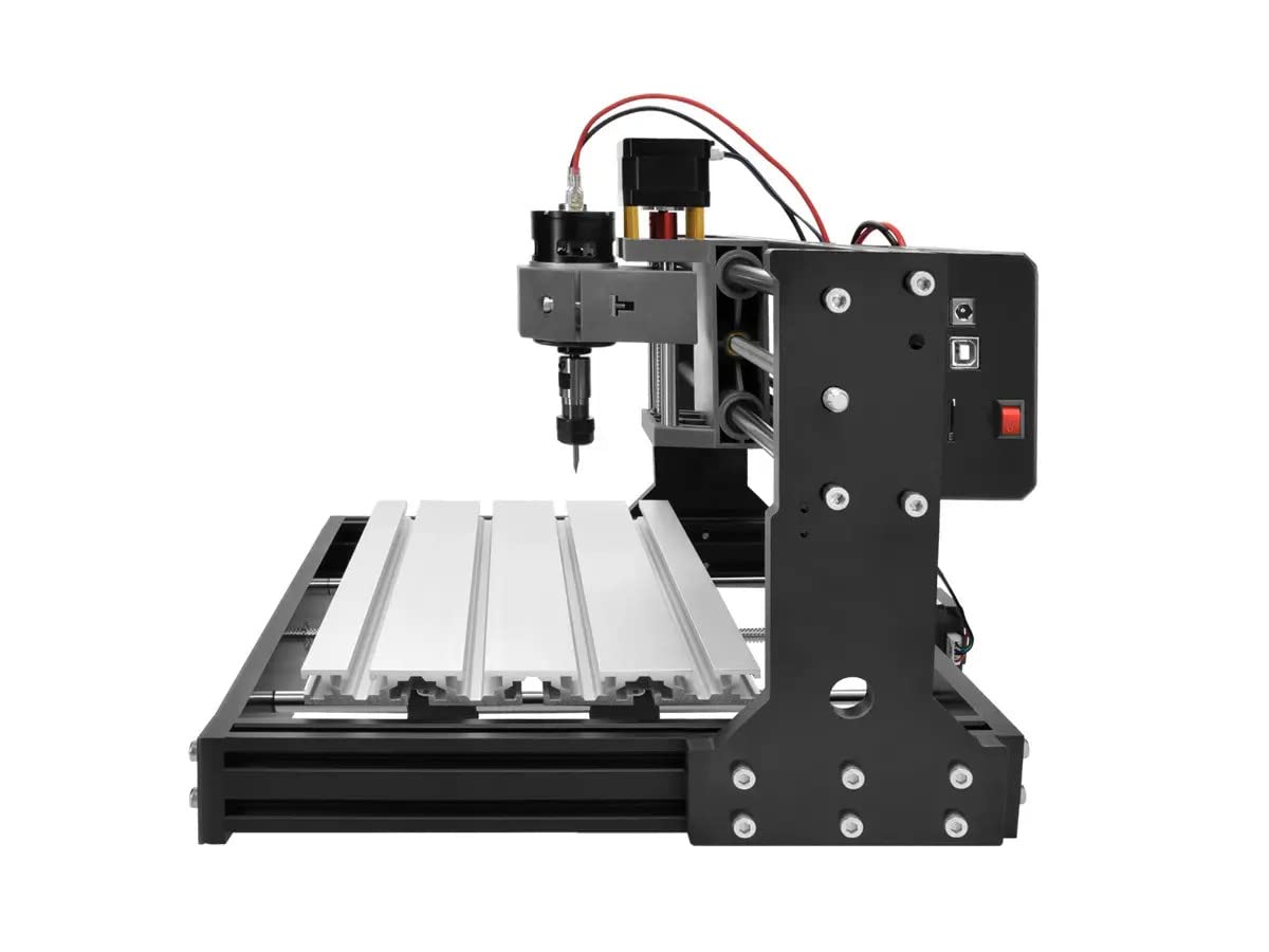 Monoprice Kit de fresadora CNC de sobremesa, grabado y fresado de 3 ejes, grabado o molino de materias primas como metales blandos, madera, plástico, acrílico, PVC y PCB para crear productos