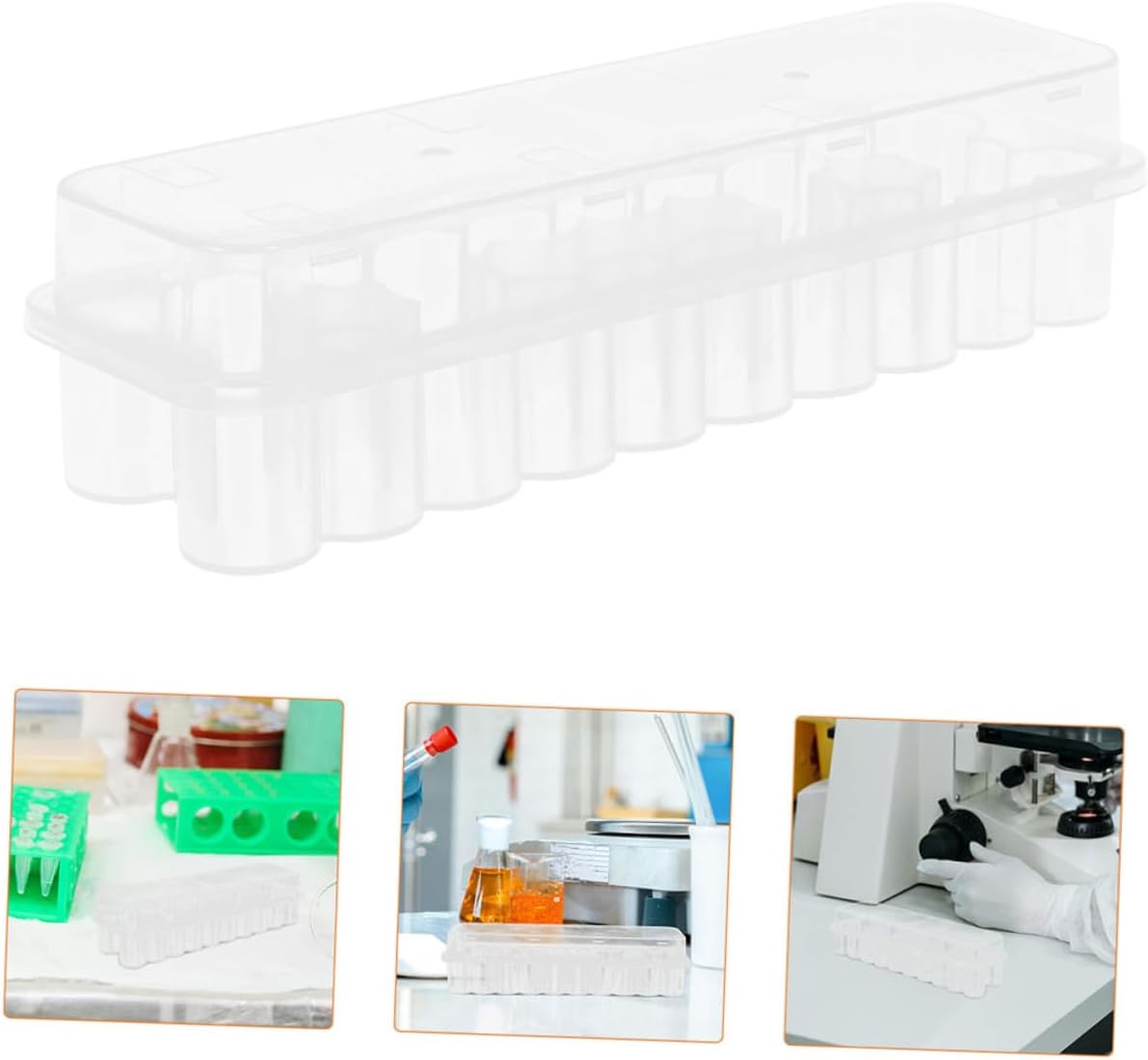 Ipetboom 24pcs Injection Vial Storage Box Plastic Holder for Refrigeration Lightweight Vial Case for Clinics and Labs Sealed Protection for Long Term Stability