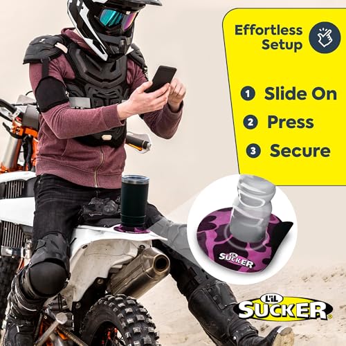 Image of Lil Sucker Suction Cup Holder - Universal Drink Holder for Paddle Board, Kayak, ATV & Boat - Clip-On Coffee Anti-Spill - Camo Pack of 2