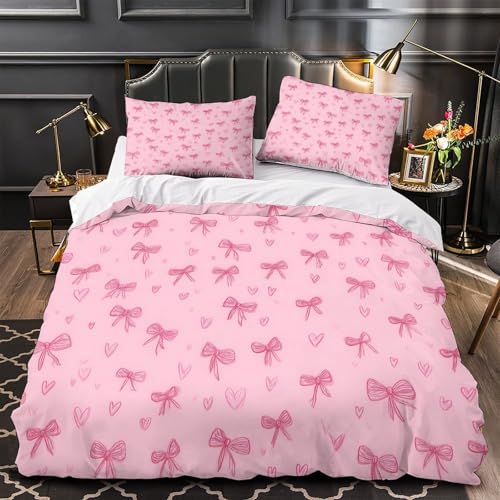 Housse de couette pomme de pin hypoallergique parure lit microfibre 3D - 2