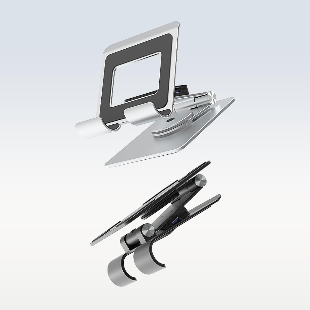 360° Adjustable Gaming Docking Station for Nintendo Switch, Steam Deck OLED, ROG Ally X, Laptops, USB-C Multi-Port Gaming Deck Dock Hub with HDMI 4K, Ultra-Thin Aluminum Portable Gaming Dock Hub