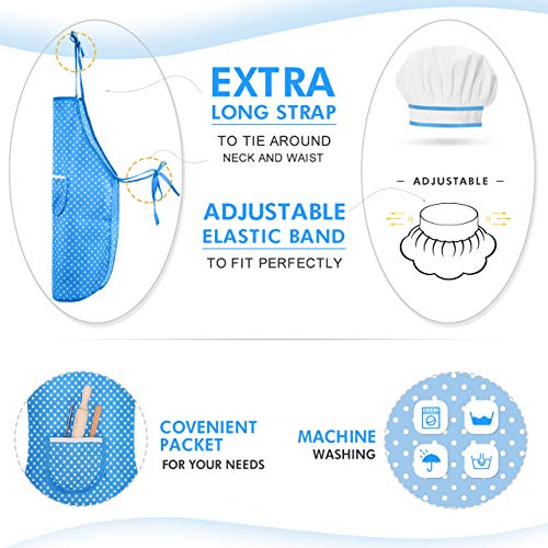 Stfitoh 11 Stücke Kinder Koch-Set - Kochschürze Kochmütze für Kinder 3-8 Jahre – Bild 4