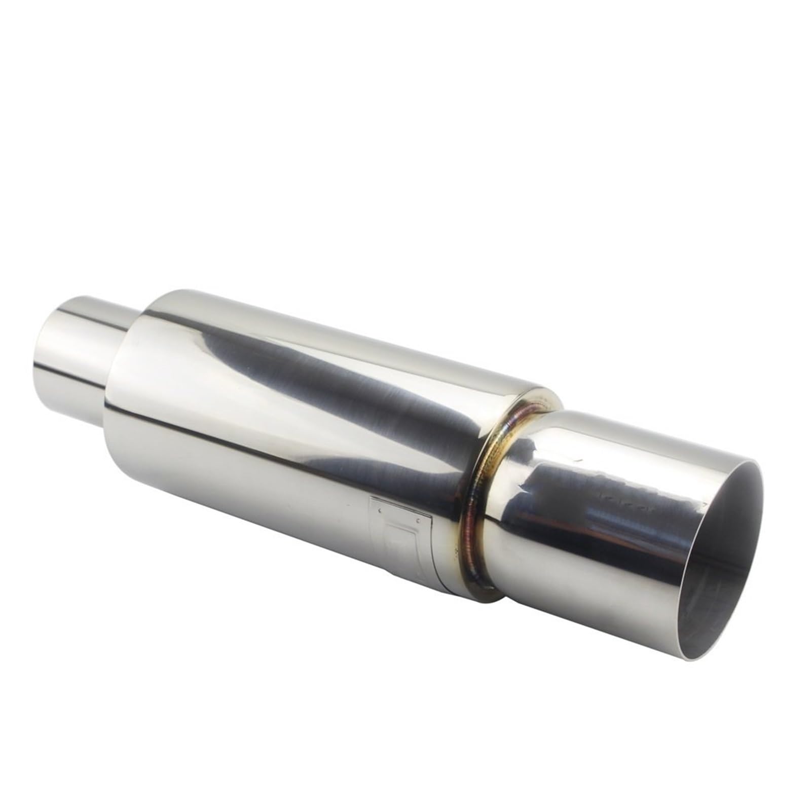 Car Silencer Układy wydechowe motocykla samochodowego końcówka tłumika uniwersalna stal nierdzewna ID 51 MM 57 63 wylot 90mm stylizacja tłumik rura wydechowa(Silver 57mm)