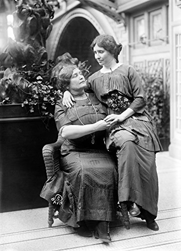 Helen Adams Keller N(1880-1968) American Author And Lecturer Keller (Right) With Her Teacher Anne Sullivan Macy (1866-1936) Photograph C1910 Poster Print by (18 x 24)