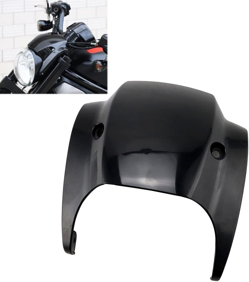 H RUO Black Short Headlight Headlamp Fairing Cover for Harley V-Rod Nitrod 2012-2017 2016 2015