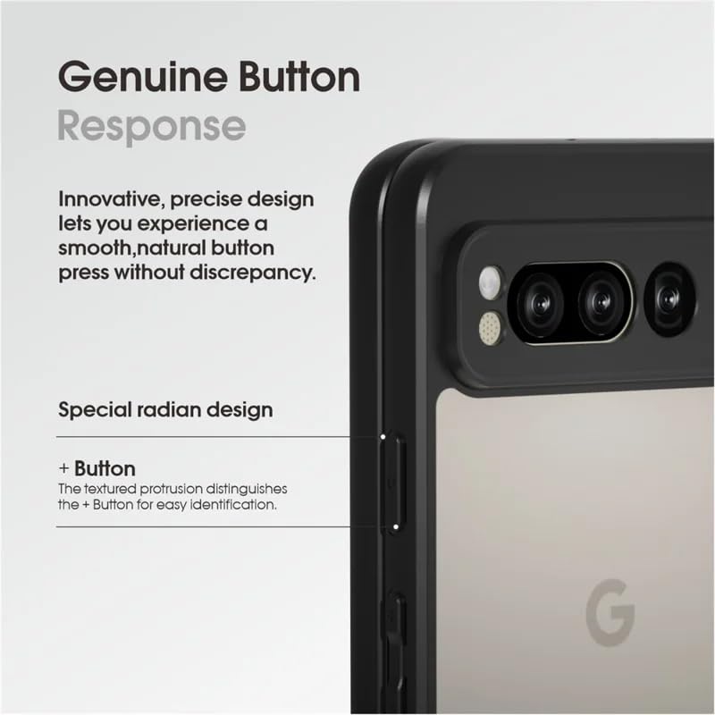 Image of Phone Case for Google Pixel Fold, Matte Frosted Back Cover, First-Rate Protection, Genuine Button Response, Special Radian Design, Camera Protection, Black