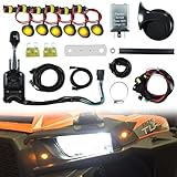 Universal UTV ATV Turn Signal Kit with Column Turn Switch Wide Compatible with Polaris, Pioneer, Talon, Can-Am, Kawasaki, Arctic Cat, UTV Street Legal with Amber LED Blinker Kit Plug and Play