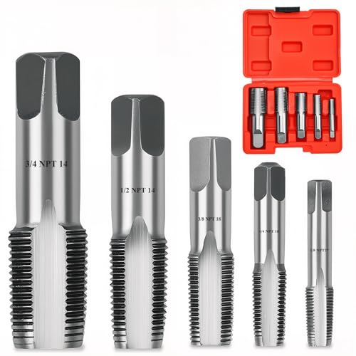 Professional 5-Piece NPT Pipe Tap Set