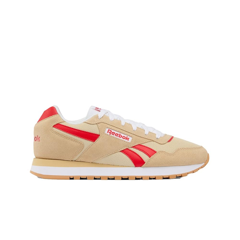 Reebok Unisex Glide Trainers, Simple Beige/FTWRWHITE/SPORTRED, 36 EU