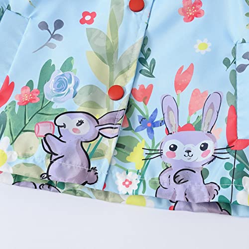 Toddler Boys Windbreaker Lightweight Long Sleeve Windproof Coats Casual Zip Hooded Jacket (Blue, 5-6 Years)3