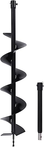 DYRABREST Broca de taladro de 6 pulgadas para plantas de jardín y flores, taladro de agujero en espiral para agujeros de poste, repuesto para