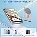 FMC Selfie Monitor Screen Phone Vlog Support 4K 30fps Wireless Connection Magnetic Selfie Screen Mirroring Using Back Camera for Vlog Live Stream TikTok Compatible with iPhone & Android (Gray)