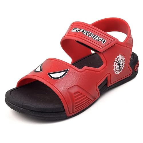 Sandalia Infantil De Led Meninos Aranha Papete Verão LIGHT Cor:Vermelho;Tamanho:24-25;Gênero:Meninos