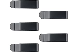 5PCS Black Metal 55x15mm Holster Sheath Belt Clip Snap Clip Clasp Spring Buckle Hook