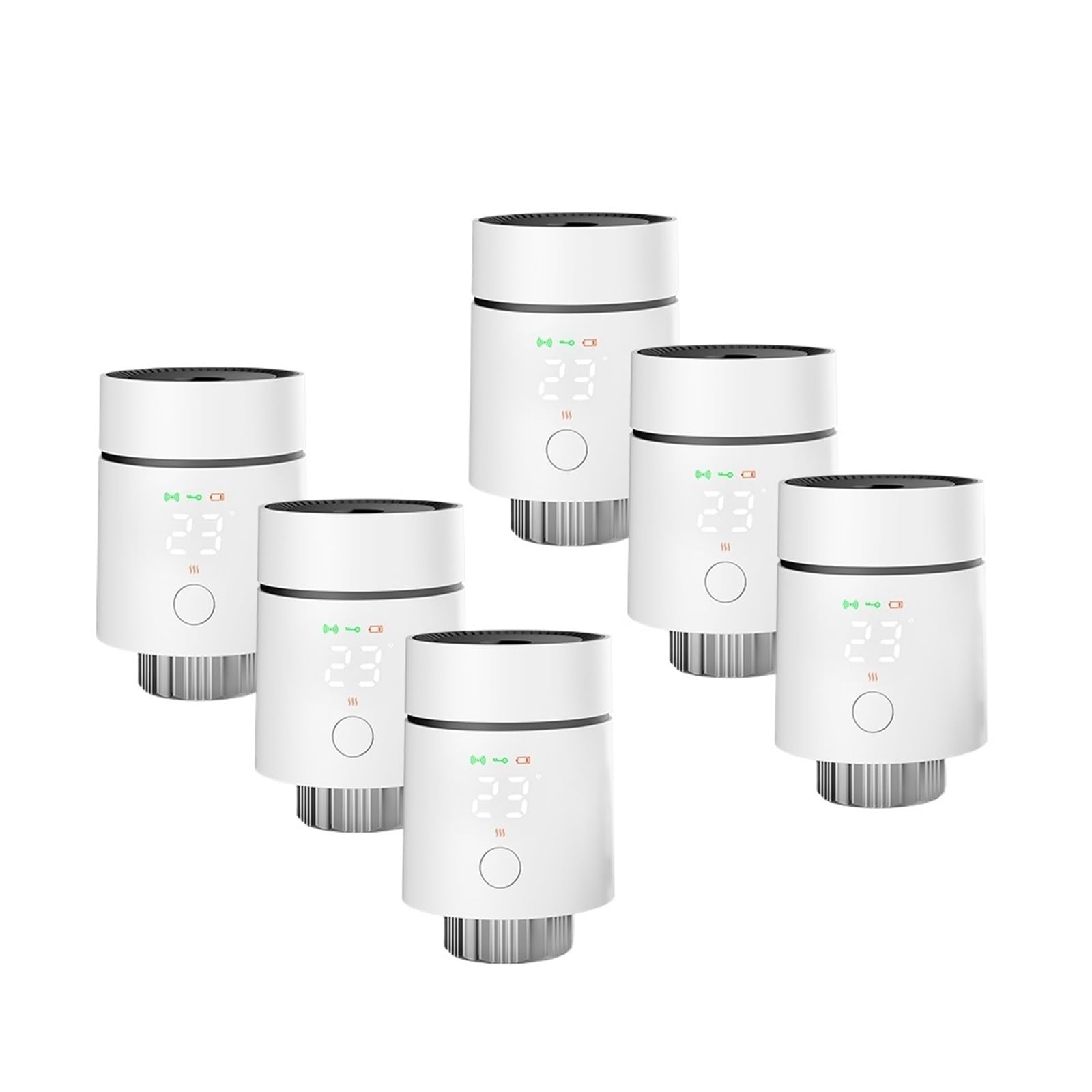Siłownik Grzejnikowy Tuya ZigBee3.0 Smart TRV, Inteligentny Termostat, Sterownik Zaworu Termostatycznego(5PCS)