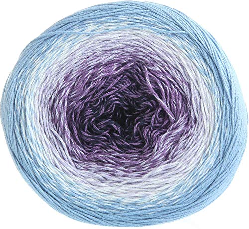 Image of Cotton Yarn Rainbow Art Flowers 55% Cotton 45% Acrylic 250gr 1094yds Multicolor Crochet Yarn Spring Summer 2 Sport (264)