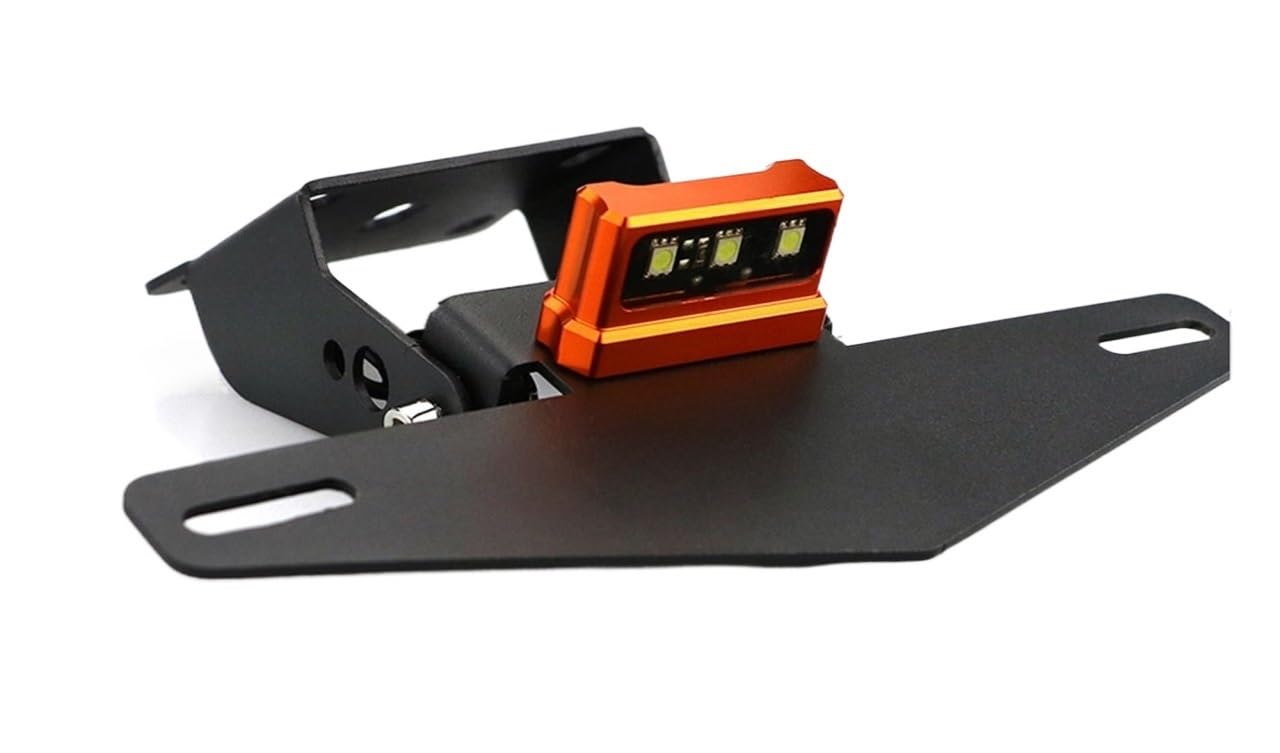 Support de plaque d'immatriculation moto avec LED pour 125 200 250 390