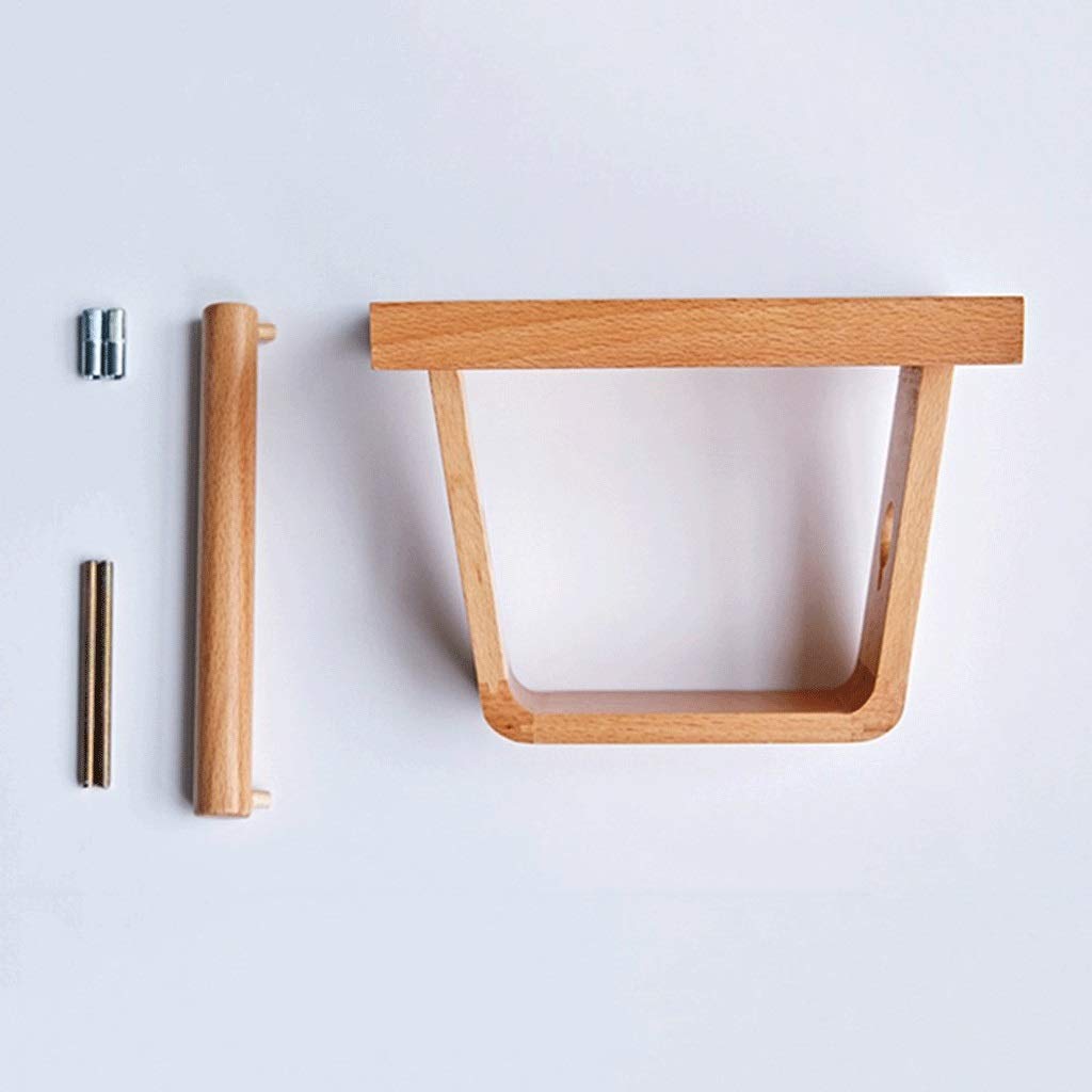 NEECS Portarotolo da Bagno in Legno massello Scatola Porta fazzoletti Creativa in Legno Scatola di Carta a Mano Rack per Montaggio a Parete