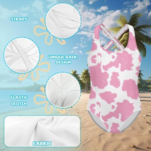 Girls Swimsuits One Piece Swimwear Cross Back Athletic Sport Kids Tween Bathing Suit 5-14 Years3