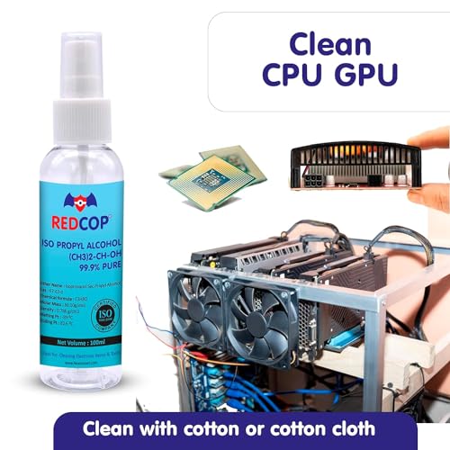 Image of REDCOP IPA Isopropyl alcohol 99.9% Spray | (CH3)2-CH-OH CAS: 67-63-0 | Premium Grade Pure without mixing | For Technical Use | 100ML Pack of - 2