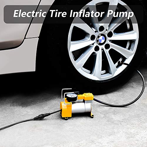 E-HEELP Electric Car Jack 3 Ton 12V Scissor Car Jack Lift with Electric Impact Wrench and Inflator for Sedan Change Tires Garage Repair Kit