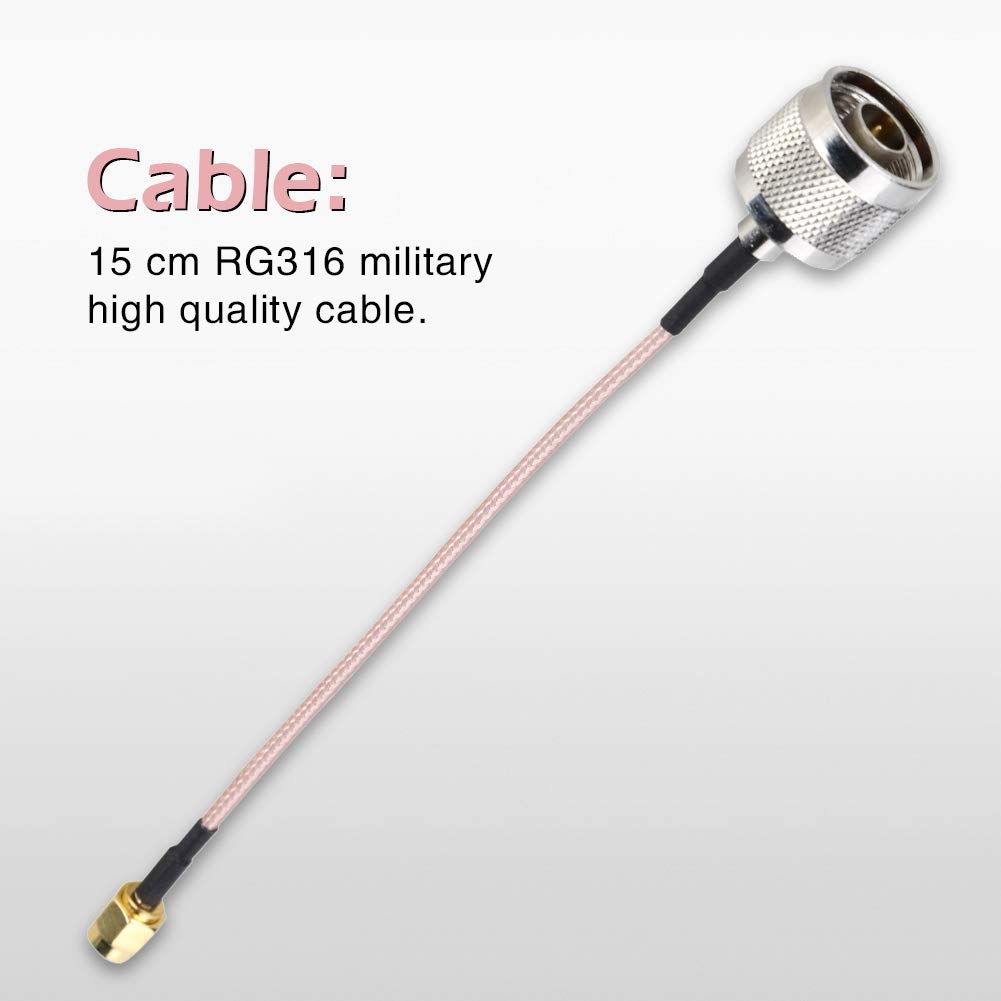 Cavo Coassiale SMA Maschio A N Maschio 15cm Con Connettori In Rame – RG316 Per Antenne Wi-Fi - 6