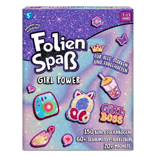 Skillmatics Folienspaß Girl Power 20+ DIY Folienkunst-Magnete kleckerfreies Bastelset 60+ Schaumstoff-Aufkleber kreative Aktivität für Mädchen Kinder Tweens Teens (713 Jahre) Geschenk Reis