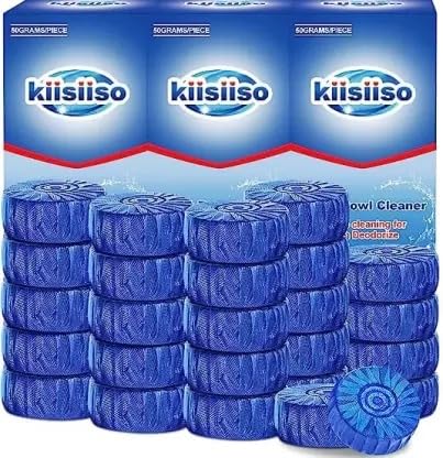 Dhara's Enterprise Automatic Toilet Bowl Cleaner Tablets Bathroom Toilet Tank Cleaner,Blue Toilet Bowl Bubbles,Strong Detergent Ability,Long-lasting 300 brushes,Mild Fresh Pine Scent(18 Pack)