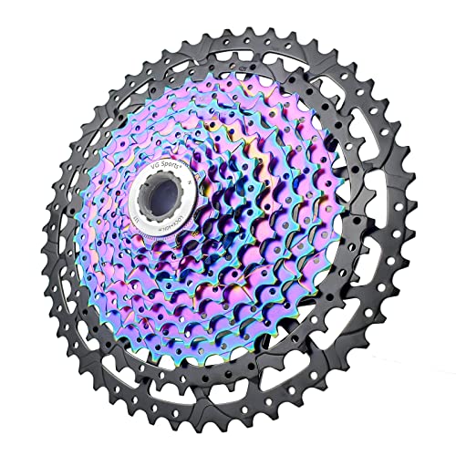 VG SPORTS Cassette de Bicicleta Ultraligero 8/9/10/11/12 velocidades para Bicicleta de montaña 11-40T/11-42T/11-46T/11-50T/11-52T Cassette de Aluminio Ligero con Soporte… Cover