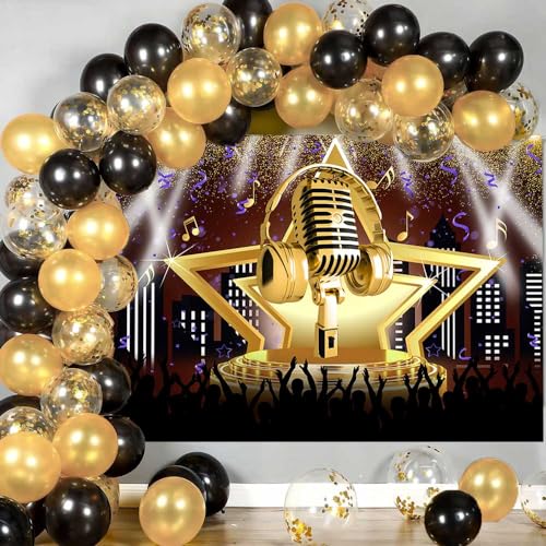 Fondo Fiesta Karaoke Estrella 7x5ft miniatura 4