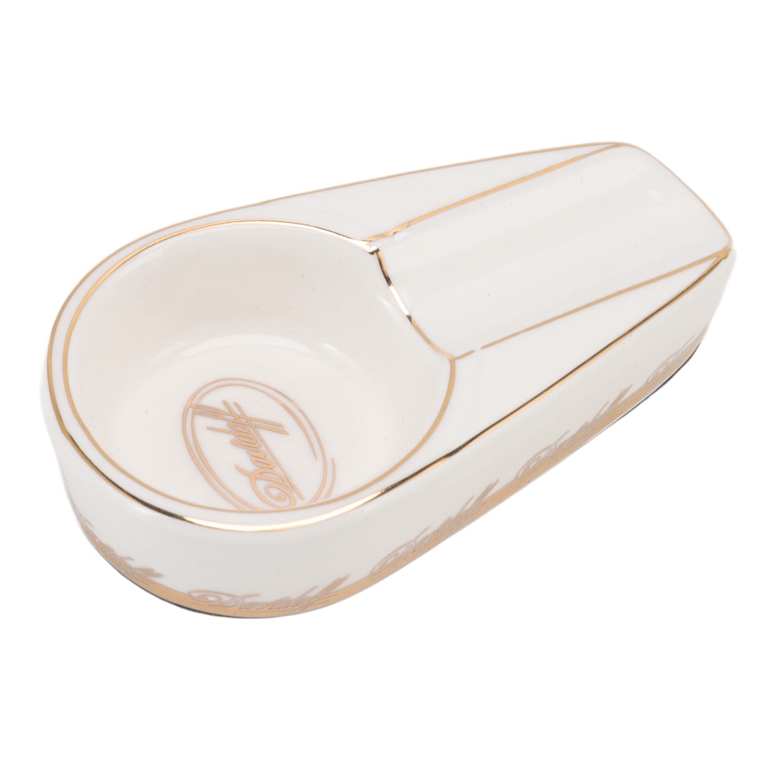 Cigar Ashtray, Single Ceramic Ashtray, Outdoor Travel Ash Tray with Round Ash Slot, Portable Ceramic Cigar Ashtray, Single Cigarette Holder Ashtrays for Home, Office, Patio (Type 2)