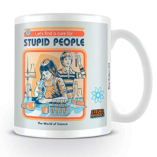 Steven Rhodes MG25682 11 oz/ 315 ml Let's Find A Cure for Stupid People Ceramic Mug