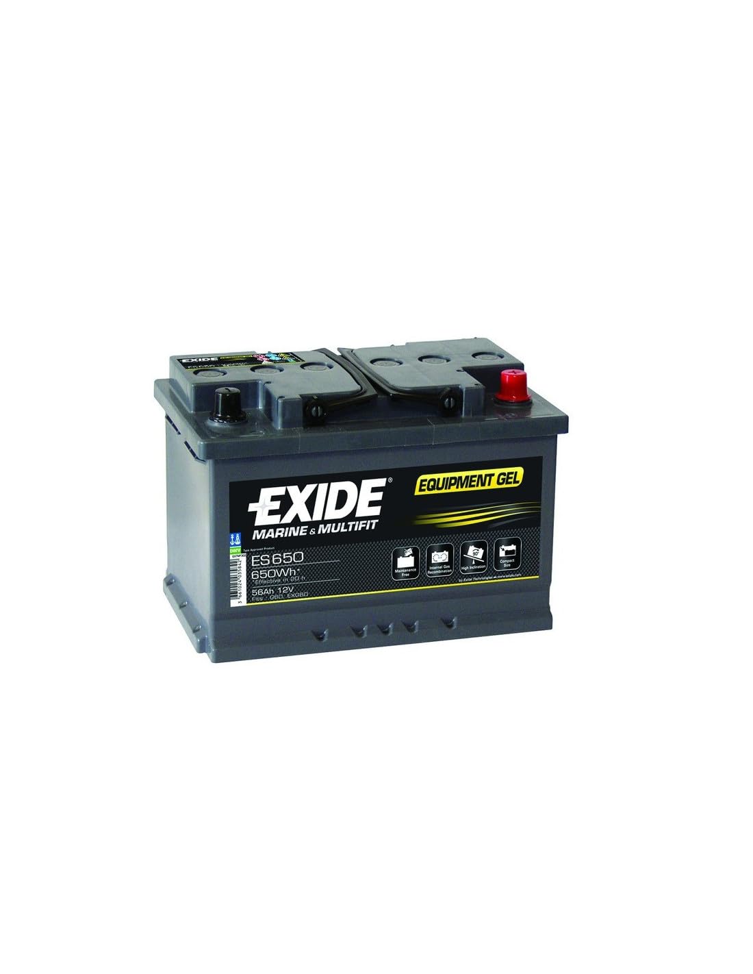 Batterie EXIDE EQUIPMENT ES650 12 V 56 AH 0 AMPS EN