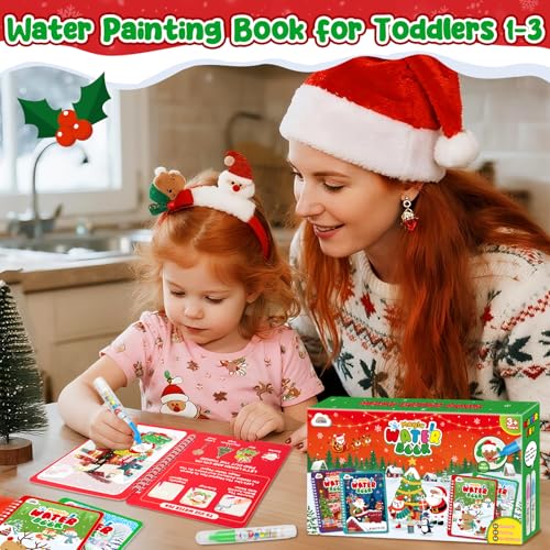ZMLM 24 Pack Christmas Water Coloring Books for Kids Stocking Stuffers - image 7