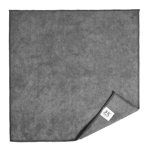 Image of AM Safe-X Microfiber Cloth for Car 250 GSM 40x40 cms 1 Pcs Grey Twisted Loop Super Absorbent Towel, Edgeless Design with Plush Pile & Lint Free Cloth for Drying & Detailing